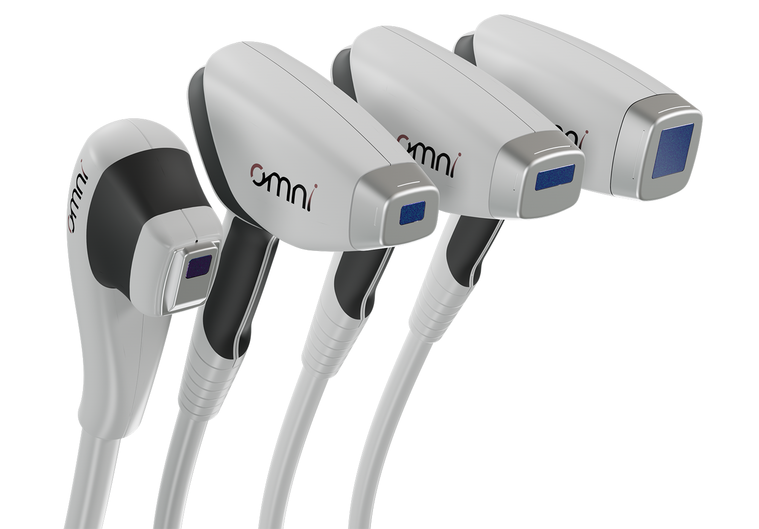 The OMNI handpiece range, from the large-area applicator to the precision applicator